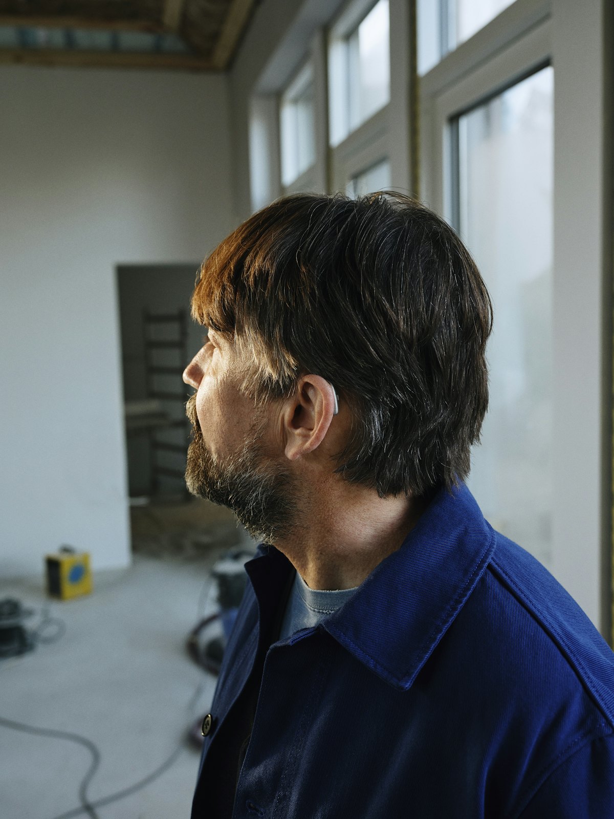 Erik Haugen, founder of Hawthorne Plumbing, on a job site
